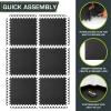 imageProsourceFit Extra Thick Puzzle Exercise Mat  EVA Foam Interlocking Tiles for Protective Cushioned Workout Flooring for Home and Gym Equipment Black  34 inch  24 Sq Ft  6 TilesBlack  34 Inch  24 Sq Ft  6 Tiles
