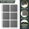 imageProsourceFit Extra Thick Puzzle Exercise Mat  EVA Foam Interlocking Tiles for Protective Cushioned Workout Flooring for Home and Gym Equipment Black  34 inch  24 Sq Ft  6 TilesGrey  34 Inch  24 Sq Ft  6 Tiles