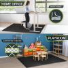 imageProsourceFit Extra Thick Puzzle Exercise Mat  EVA Foam Interlocking Tiles for Protective Cushioned Workout Flooring for Home and Gym Equipment Black  34 inch  24 Sq Ft  6 TilesBlack  34 Inch  96 Sq Ft  24 Tiles