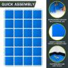 imageProsourceFit Extra Thick Puzzle Exercise Mat  EVA Foam Interlocking Tiles for Protective Cushioned Workout Flooring for Home and Gym Equipment Black  34 inch  24 Sq Ft  6 TilesBlue  34 Inch  96 Sq Ft  24 Tiles