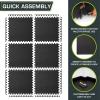 imageProsourceFit Extra Thick Puzzle Exercise Mat  EVA Foam Interlocking Tiles for Protective Cushioned Workout Flooring for Home and Gym Equipment Black  34 inch  24 Sq Ft  6 TilesBlack  1 Inch  24 Sq Ft  6 Tiles