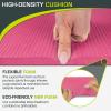 imageProsourceFit Extra Thick Yoga Knee Pad and Elbow Cushion 15mm 58 Fits Standard Mats for Pain Free Joints in Yoga Pilates Floor WorkoutsPink