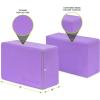 imageProsourceFit Foam Yoga Blocks High Density EVA Yoga Bricks 4x 6 x 9 Set of 2Purple
