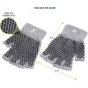 imageProsourceFit Grippy Yoga Gloves Yoga Hand Grips with Firm Fingerless Design One Size Fits All Yoga Gloves with Grips for Women and Men AquaGrey