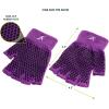 imageProsourceFit Grippy Yoga Gloves Yoga Hand Grips with Firm Fingerless Design One Size Fits All Yoga Gloves with Grips for Women and Men AquaPurple