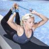 imageProsourceFit Metal DRing Yoga Strap 8 Durable Cotton for Stretching and FlexibilityAqua