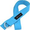 imageProsourceFit Metal DRing Yoga Strap 8 Durable Cotton for Stretching and FlexibilityAqua