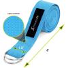 imageProsourceFit Metal DRing Yoga Strap 8 Durable Cotton for Stretching and FlexibilityAqua