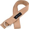 imageProsourceFit Metal DRing Yoga Strap 8 Durable Cotton for Stretching and FlexibilityBeige