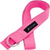 imageProsourceFit Metal DRing Yoga Strap 8 Durable Cotton for Stretching and FlexibilityPink