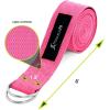 imageProsourceFit Metal DRing Yoga Strap 8 Durable Cotton for Stretching and FlexibilityPink