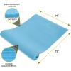 imageProsourceFit Original Yoga Exercise Mat  6mm Thick for Comfort and Stability with Carrying Straps Non Slip Multiple ColorsAqua