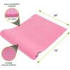 imageProsourceFit Original Yoga Exercise Mat  6mm Thick for Comfort and Stability with Carrying Straps Non Slip Multiple ColorsPink
