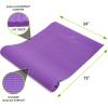 imageProsourceFit Original Yoga Exercise Mat  6mm Thick for Comfort and Stability with Carrying Straps Non Slip Multiple ColorsPurple