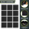 imageProsourceFit Puzzle Exercise Mat  in EVA Interlocking Foam Floor Tiles for Home Gym Mat for Home Workout Equipment Floor Padding for KidsBlack  12 Inch  48 Sq Ft  12 Tiles