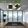imageProsourceFit Puzzle Exercise Mat  in EVA Interlocking Foam Floor Tiles for Home Gym Mat for Home Workout Equipment Floor Padding for KidsBlack  12 Inch  48 Sq Ft  12 Tiles