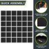 imageProsourceFit Puzzle Exercise Mat  in EVA Interlocking Foam Floor Tiles for Home Gym Mat for Home Workout Equipment Floor Padding for KidsBlack  12 Inch  144 Sq Ft  36 Tiles