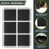 imageProsourceFit Puzzle Exercise Mat  in EVA Interlocking Foam Floor Tiles for Home Gym Mat for Home Workout Equipment Floor Padding for KidsBlack