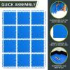 imageProsourceFit Puzzle Exercise Mat  in EVA Interlocking Foam Floor Tiles for Home Gym Mat for Home Workout Equipment Floor Padding for KidsBlue  12 Inch  48 Sq Ft  12 Tiles