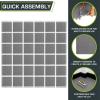 imageProsourceFit Puzzle Exercise Mat  in EVA Interlocking Foam Floor Tiles for Home Gym Mat for Home Workout Equipment Floor Padding for KidsGrey  12 Inch  144 Sq Ft  36 Tiles
