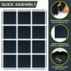 imageProsourceFit Rubber Top Exercise Puzzle Mat inch 48 SQFT 12 Tiles EVA Foam Interlocking Tiles for Home Gym Protective Flooring for Equipment and Workouts GreyBlue  34 Inch  48 Sq Ft  12 Tiles