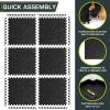 imageProsourceFit Rubber Top Exercise Puzzle Mat inch 48 SQFT 12 Tiles EVA Foam Interlocking Tiles for Home Gym Protective Flooring for Equipment and Workouts GreyGrey  34 Inch  24 Sq Ft  6 Tiles