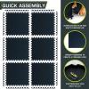 imageProsourceFit Rubber Top Exercise Puzzle Mat inch 48 SQFT 12 Tiles EVA Foam Interlocking Tiles for Home Gym Protective Flooring for Equipment and Workouts GreyBlue  34 Inch  24 Sq Ft  6 Tiles