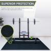 imageProsourceFit Rubber Top Exercise Puzzle Mat inch 48 SQFT 12 Tiles EVA Foam Interlocking Tiles for Home Gym Protective Flooring for Equipment and Workouts GreyBlue  12 Inch  24 Sq Ft  6 Tiles