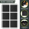 imageProsourceFit Rubber Top Exercise Puzzle Mat inch 48 SQFT 12 Tiles EVA Foam Interlocking Tiles for Home Gym Protective Flooring for Equipment and Workouts GreyGrey  12 Inch  24 Sq Ft  6 Tiles