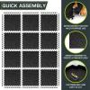 imageProsourceFit Rubber Top Exercise Puzzle Mat inch 48 SQFT 12 Tiles EVA Foam Interlocking Tiles for Home Gym Protective Flooring for Equipment and Workouts GreyGrey  34 Inch  48 Sq Ft  12 Tiles