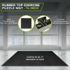 imageProsourceFit Rubber Top Exercise Puzzle Mat inch 48 SQFT 12 Tiles EVA Foam Interlocking Tiles for Home Gym Protective Flooring for Equipment and Workouts GreyGrey  34 Inch  48 Sq Ft  12 Tiles