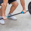 imageProsourceFit Thick Grips for Dumbbell and Barbell 19in Axle Bar Adapter for Weightlifting and Strength Training BlackBlue