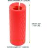 imageProsourceFit Thick Grips for Dumbbell and Barbell 19in Axle Bar Adapter for Weightlifting and Strength Training BlackRed