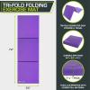 imageProsourceFit TriFold Folding Exercise Mat  PinkPurple