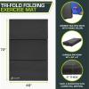 imageProsourceFit TriFold Folding Thick Exercise Mat 6x4 with Carrying Handles for Tumbling Martial Arts Gymnastics Stretching Core WorkoutsBlack