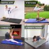 imageProsourceFit TriFold Folding Thick Exercise Mat 6x4 with Carrying Handles for Tumbling Martial Arts Gymnastics Stretching Core WorkoutsBlack