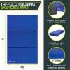 imageProsourceFit TriFold Folding Thick Exercise Mat 6x4 with Carrying Handles for Tumbling Martial Arts Gymnastics Stretching Core WorkoutsBlue