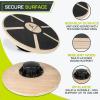 imageProsourceFit Wooden Balance Board NonSlip Wobble Core Trainer 1575in 395cm Diameter with 360 Rotation for Stability Training Full Body Exercises Physical TherapyBlack