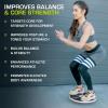 imageProsourceFit Wooden Balance Board NonSlip Wobble Core Trainer 1575in 395cm Diameter with 360 Rotation for Stability Training Full Body Exercises Physical TherapyBlack