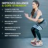 imageProsourceFit Wooden Balance Board NonSlip Wobble Core Trainer 1575in 395cm Diameter with 360 Rotation for Stability Training Full Body Exercises Physical TherapyRed