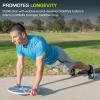 imageProsourceFit Wooden Balance Board NonSlip Wobble Core Trainer 1575in 395cm Diameter with 360 Rotation for Stability Training Full Body Exercises Physical TherapyBlue