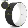 imageProsourceFit Yoga Wheel Prop 12 for Improving Yoga Poses Backbends Flexibility Balance Stretching RelaxationBlackWhite