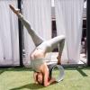 imageProsourceFit Yoga Wheel Prop 12 for Improving Yoga Poses Backbends Flexibility Balance Stretching RelaxationBlackWhite