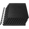 imageProsourceFit Puzzle Exercise Mat  in EVA Interlocking Foam Floor Tiles for Home Gym Mat for Home Workout Equipment Floor Padding for KidsBlack
