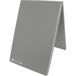 imageProsourceFit BiFold Folding Thick Exercise Mat 6x2 with Carrying Handles for MMA Gymnastics Core Workouts BlueGrey