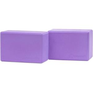 imageProsourceFit Foam Yoga Blocks High Density EVA Yoga Bricks 4x 6 x 9 Set of 2Purple