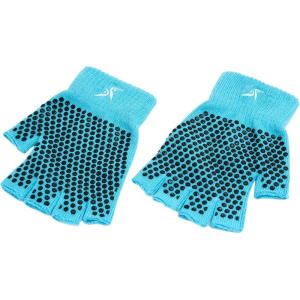 imageProsourceFit Grippy Yoga Gloves Yoga Hand Grips with Firm Fingerless Design One Size Fits All Yoga Gloves with Grips for Women and Men AquaAqua