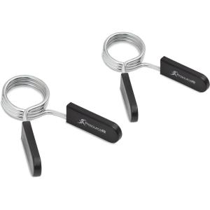 imageProsourceFit Olympic Barbell Spring Clip Collar 2inch Pair with EasyGrip Handles for WeightliftingPowerlifting and Strength Training