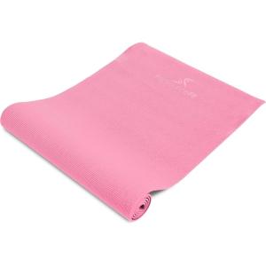 imageProsourceFit Original Yoga Exercise Mat  6mm Thick for Comfort and Stability with Carrying Straps Non Slip Multiple ColorsPink