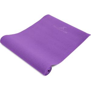 imageProsourceFit Original Yoga Exercise Mat  6mm Thick for Comfort and Stability with Carrying Straps Non Slip Multiple ColorsPurple